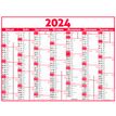 3664447154633-Calendrier Classique - 7 mois par face - 32 x 42 cm - rouge - Oberthur-P_405149384_2-1