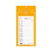 Calendrier Lecas long classique - mensuel à feuillets - 16 x 33,3 cm - jaune