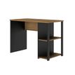 3483601203280-Bureau SOAN avec 2 tablettes - L107 x H 75 x P 56 cm - imitation chêne Helvezia et noir-P_405150162_1-0