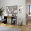 3483601203280-Bureau SOAN avec 2 tablettes - L107 x H 75 x P 56 cm - imitation chêne Helvezia et noir-P_405150162_3-2
