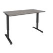 Bureau LEVEL - Bureau éléctrique - L140 - pied carbone - plateau imitation chêne gris