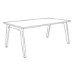 3253310300637-Bureau STEELY Manager - L180 x P100 x H72,5 cm - plateau imitation noyer - pieds carbone-P_405150769_4-3