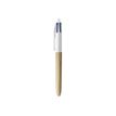 3086123693265-BIC 4 Couleurs - Stylo bille 4 couleurs - bois - bleu, rouge, vert, noir - 1 mm - moyen - -P_405150847_4-3