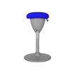 Tabouret CULBUTO - tissu - bleu