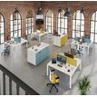 3253310429895-Bureau Bench IRIS - L120 cm - Plan de départ - Pieds aluminium - plateau imitation noyer-P_405152187_3-2