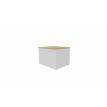 3617350000610-Module d'accueil bas GUEST - extrémité gauche - L100 x H74 cm - corps blanc plateau chêne clair (habil-P_405153254_1-0