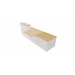 3617350000610-Module d'accueil bas GUEST - extrémité gauche - L100 x H74 cm - corps blanc plateau chêne clair (habil-P_405153254_2-1