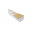 3617350000238-Module d'accueil PMR GUEST - extrémité gauche - L100 x H74 cm - corps blanc plateau chêne clair (habil-P_405153292_2-1