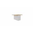 3617350000214-Module d'accueil PMR GUEST - extrémité droite - L100 x H74 cm - corps blanc plateau chêne clair (habil-P_405153294_1-0