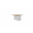 3617350000177-Module d'accueil PMR GUEST - extrémité droite - L125 x H74 cm - corps blanc plateau chêne clair (habil-P_405153298_1-0