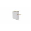 3617350000139-Module d'accueil haut GUEST - intermédiaire - L120 x H113 cm - corps blanc plateau chêne clair avec échancrures (habil-P_405153302_1-0