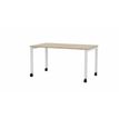 3617350002683-Table de réunion mobile ARIAL - L180 x P80 cm - plateau imitation chêne brunswick - pied-P_405153425_1-0