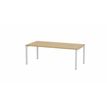 3617350003017-Table de réunion ARIAL - L200 x P100 x H73,5 cm - plateau imitation chêne clair - pieds -P_405153508_1-0