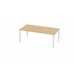 3617350002201-Table de réunion ARIAL - L200 x P100 cm - plateau imitation chêne clair - pieds blancs (tra-P_405153526_1-0