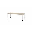 3617350002591-Table de réunion mobile ARIAL - L200 x P80 cm - plateau imitation chêne brunswick - pied-P_405153541_1-0