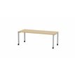 3617350002409-Table de réunion mobile ARIAL - L200 x P100 cm - plateau imitation chêne clair - pieds g-P_405153560_1-0