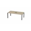 3617350002065-Table de réunion mobile ARIAL - L200 x P100 cm - plateau imitation chêne brunswick - pieds noirs (tra-P_405153576_1-0