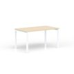 Bureau CONECT - L140 x P80 cm - plateau imitation érable - pieds blancs