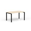 Bureau CONECT - L160 x P80 cm - plateau imitation érable - pieds noirs
