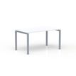 Bureau CONECT - L160 x P80 cm - plateau blanc - pieds gris