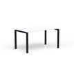 Bureau CONECT - L160 x P80 cm - plateau blanc - pieds noirs