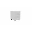 Caisson mobile MÉLINA - 3 tiroirs - L42 x P55,5 x H58,7 cm - blanc - poignées blanches