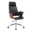 3397701249584-Fauteuil de bureau HECTOR - Bois multiplis imitation noyer et polyuréthane noir-P_405154172_1-0
