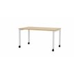3617350006162-Table de réunion mobile ARIAL - L120 x P80 cm - plateau imitation chêne clair - pieds bl-P_405155108_1-0