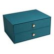Exacompta OfficeByMe - Module de classement 2 tiroirs - pour A4+ - bleu canard