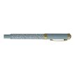 Enzo Varini Palazzo Maiolica - Roller acier - fond blanc motif bleu
