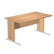 7331920000454-Bureau droit Trend - L140 - Pieds bois - plateau imitation hêtre-P_405165585_1-0