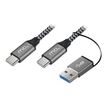 3700224767419-MCL Samar - Câble USB de type-C 3.2 - tressé 10 Gb - 100W 5A - 2 m + adaptateur - noir e-P_405183345_2-0