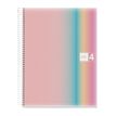 8422593040812-Notebook Aurora, A4, quadrillage 5x5 mm, 120 feuilles de 4 couleurs, Miquelrius, West Bay.--0