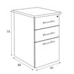 3253310196872-Caisson HT bureau - steely/stelly manager - Profondeur 60 cm - blanc perle - top chene -P_405185143_2-1