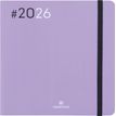3664447205953-Agenda Flex - 1 semaine sur 2 pages - 16 x 16 cm - lilas - Oberthur--0