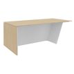Bureau KHEOPS avec pied droit à gauche - L200 - plateau imitation chêne clair - structure blanc perle