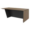 Bureau KHEOPS avec pied droit à droite - L200 - plateau imitation noyer - structure carbone