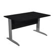 0404052255904-Bureau droit Trend - L160 - Pieds métals - plateau imitation frêne noir - pied anthracit-P_405225590_1-0