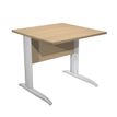 0404052256161-Bureau droit Trend - L80 - Pieds métals - plateau imitation chêne - pied effet chromé-P_405225616_1-0