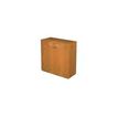 0404052257601-Bibliothèque basse Trend - L80xP35xH72 cm - 2 portes en mélaminé avec serrure - gris-P_405225760_1-0