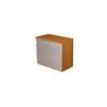 0404052257632-Bibliothèque basse Trend - L80xP35xH72 cm - 2 portes en verre dépoli - gris-P_405225763_1-0