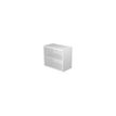 0404052257663-Bibliothèque basse Trend - L80xP44xH72 cm - 2 portes en mélaminé gris avec serrure - gr-P_405225766_1-0