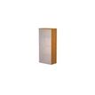 0404052257700-Bibliothèque haute Trend - L80xP35xH180 cm - 2 portes en verre dépoli - imitation chêne-P_405225770_1-0