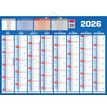 3592930026269-Calendrier bancaire année civile BOUCHUT "Classique 16 Mois" 40,5 x 55 cm coloris bleu Pefc 70 %--1