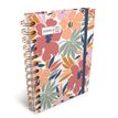 Agenda RDC reliure spirale année scolaire BOUCHUT "Motifs tropical" 12,5 x 17,5 cm 