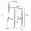 8414376807637-Tabouret haut empilable ATTIC - Ezpeleta professionnel - Moutarde-P_405227947_4-3