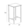8414376934388-Table haute 70x70 cm URBAN - Ezpeleta professionnel - Blanc-P_405227991_5-4