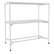 Table Coworking ELKI - L180 - plateau blanc perle - pied blanc