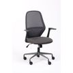 3701338802195-Fauteuil de bureau TIME - accoudoirs fixes pied acier - assises gris foncé-P_405235735_1-0