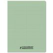 Conquérant Classique - Cahier polypro - 24 x 32 cm - 48 pages - grands carreaux (Seyes) - vert pastel